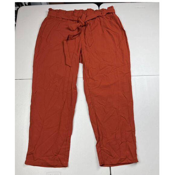 Women's Plus Size 3XL Black One Shoulder Crop Top Paperbag Pants Outfit Set - Picture 6 of 10